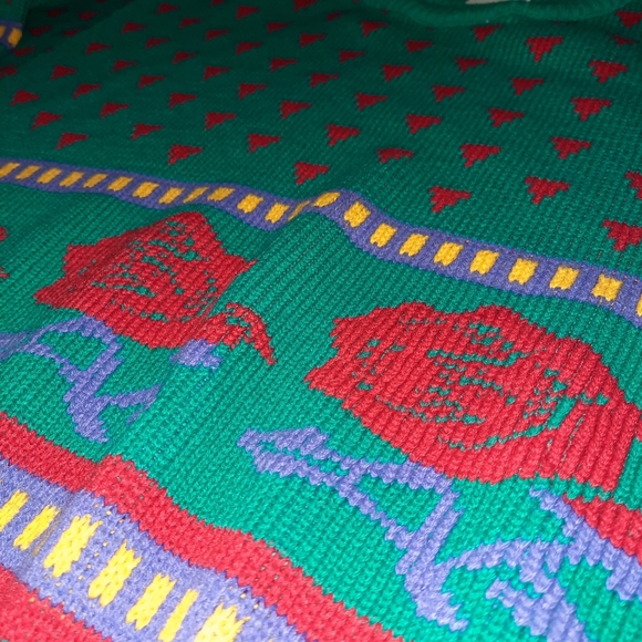 Vintage Silver Unicorn Rose Sweater Shirt - Picture 7 of 14